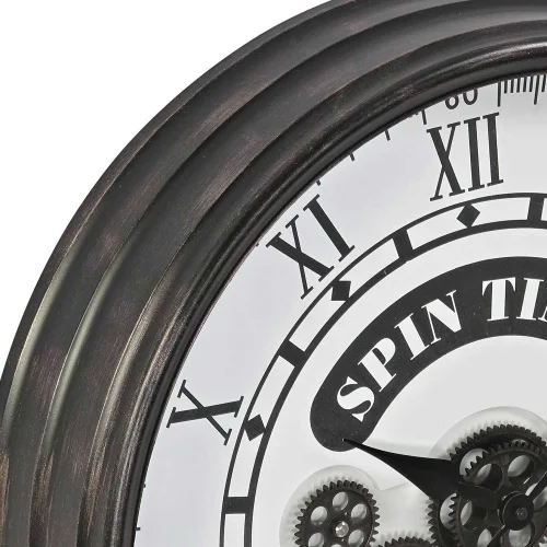 RELOJ PARED HIERRO NEGRO MOVIMIENTO