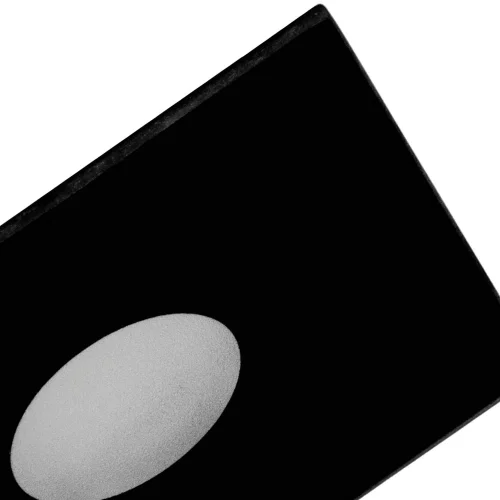 FOCO EMPOTRABLE CUADRADO CRISTAL CIEGO NEGRO BRILLO IP20