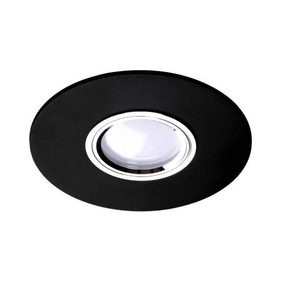 FARETTO DA INCASSO IN METACRILATO REVERSIBILE NERO OPACO/LUMINOSO GU10