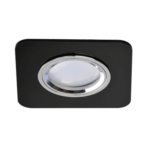 FARETTO DA INCASSO QUADRATO IN METACRILATO REVERSIBILE NERO OPACO/LUMINOSO GU10