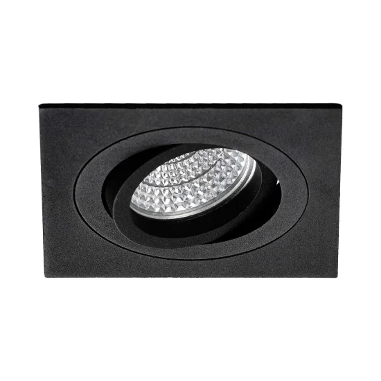 FARETTO DA INCASSO QUADRATO NERO GU10 IP20