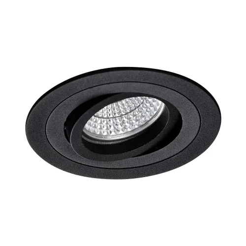 FARETTO CIRCOLARE DA INCASSO NERO GU10 IP20