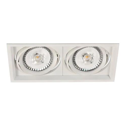 DOPPIO ANELLO GIREVOLE RETTANGOLARE DA INCASSO QR-111 BIANCO OPACO