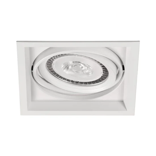 DOPPIO ANELLO GIREVOLE QUADRATO DA INCASSO QR-111 BIANCO OPACO MATE