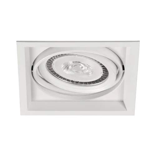 DOPPIO ANELLO GIREVOLE QUADRATO DA INCASSO QR-111 BIANCO OPACO MATE