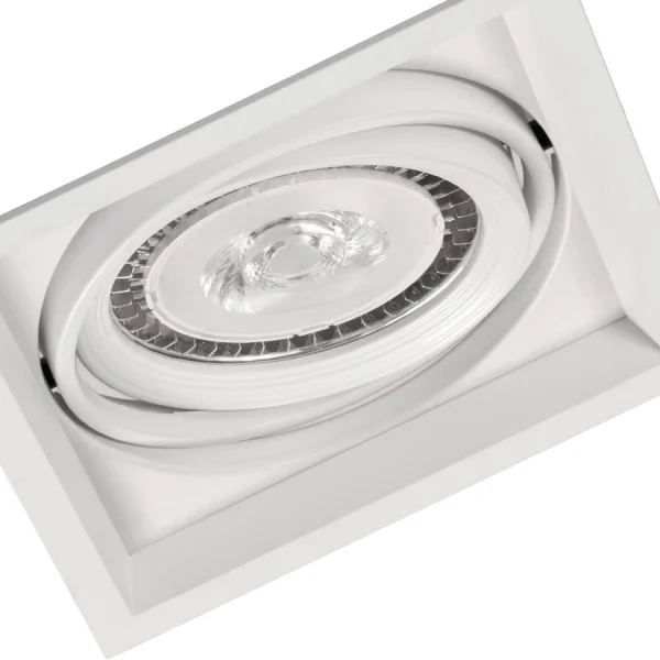 DOPPIO ANELLO GIREVOLE QUADRATO DA INCASSO QR-111 BIANCO OPACO MATE