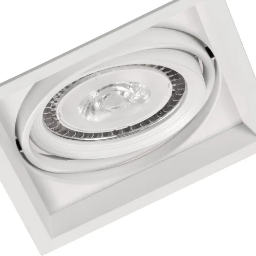 DOPPIO ANELLO GIREVOLE QUADRATO DA INCASSO QR-111 BIANCO OPACO MATE