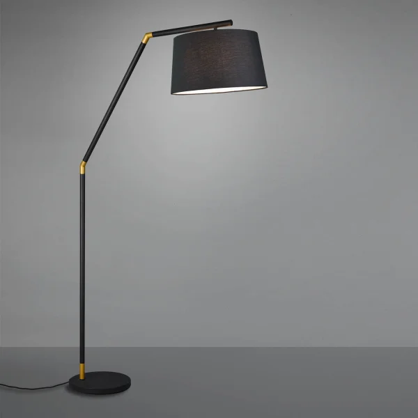 LAMPADA DA TERRA IN METALLO NERO E27 OLENA