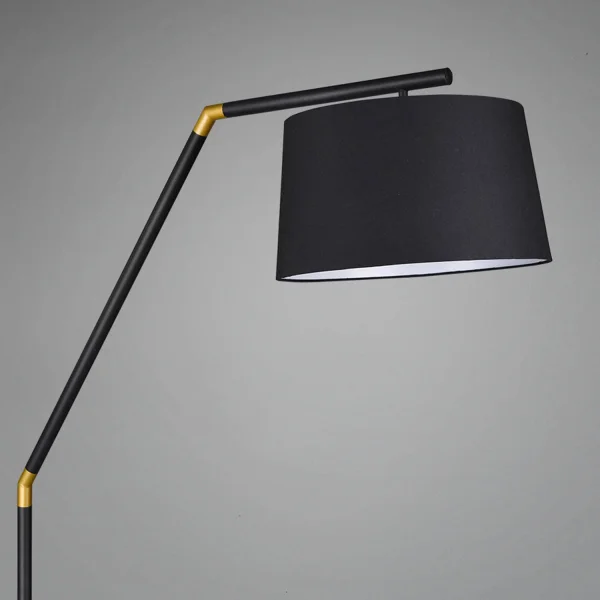 LAMPADA DA TERRA IN METALLO NERO E27 OLENA