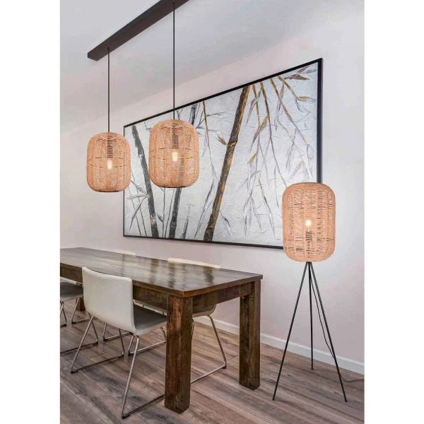 LAMPADA DA SOFFITTO 2 LUCI Ø35 CM SISAL E27 OLAV