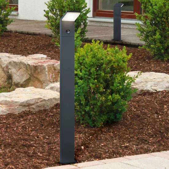 FARO LED ESTERNO 9 W 3000K ANTRACITE CON SENSORE IP54 100 CM CROCUS