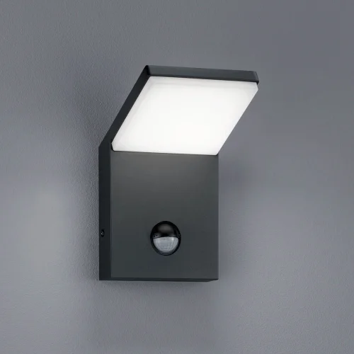 LAMPADA DA PARETE A LED PER ESTERNI 9 W 3000K ANTRACITE CON SENSORE IP54 CROCUS
