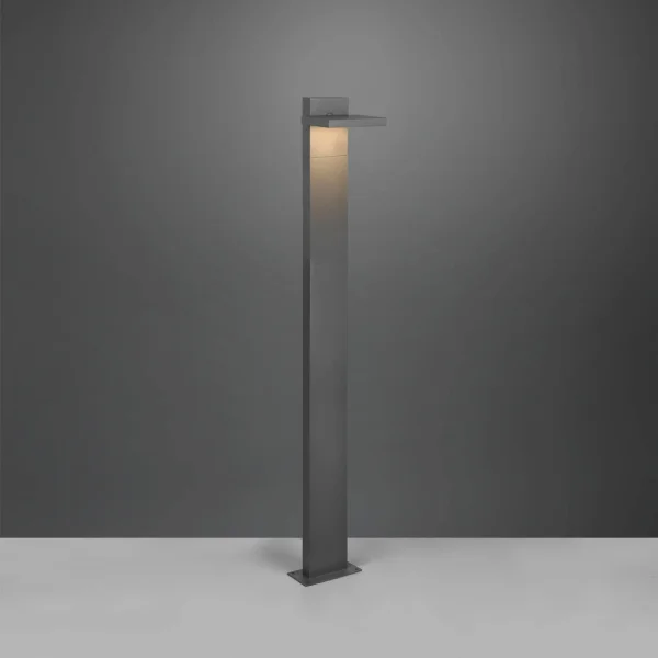 BALIZA EXTERIOR LED 8 W 3000K ANTRACITA IP54 100 CM BROMELIA