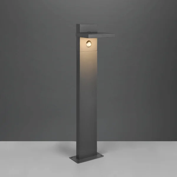 BALIZA EXTERIOR LED 8 W 3000K ANTRACITA C/SENSOR IP54 50 CM BROMELIA