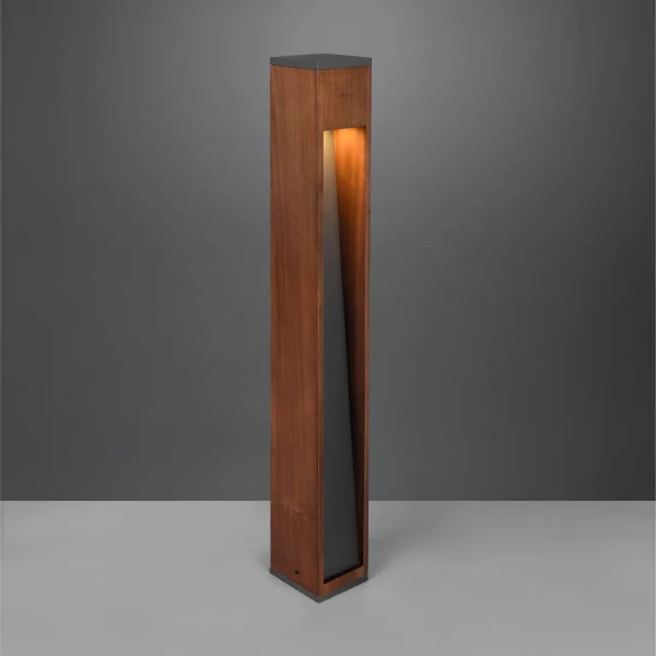 BALIZA EXTERIOR MADERA GU10 IP44 80 CM MULBERRY