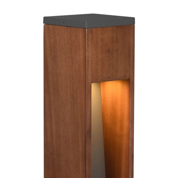 BALIZA EXTERIOR MADERA GU10 IP44 80 CM MULBERRY