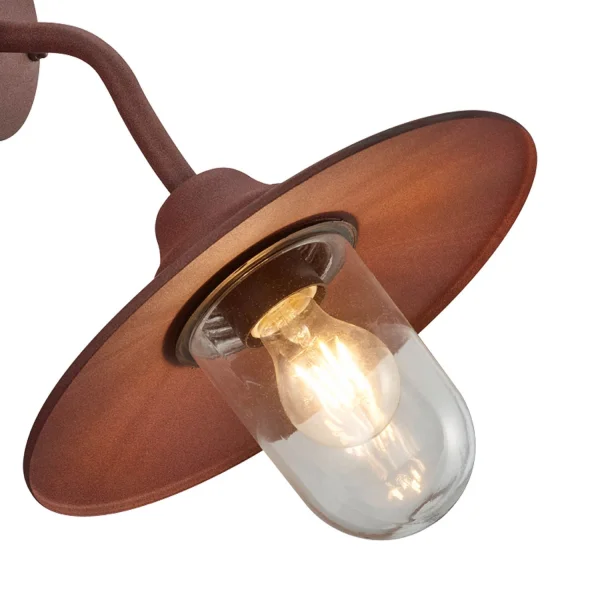 LAMPADA DA PARETE ESTERNA E27 IP44 RUGGINE TULSI