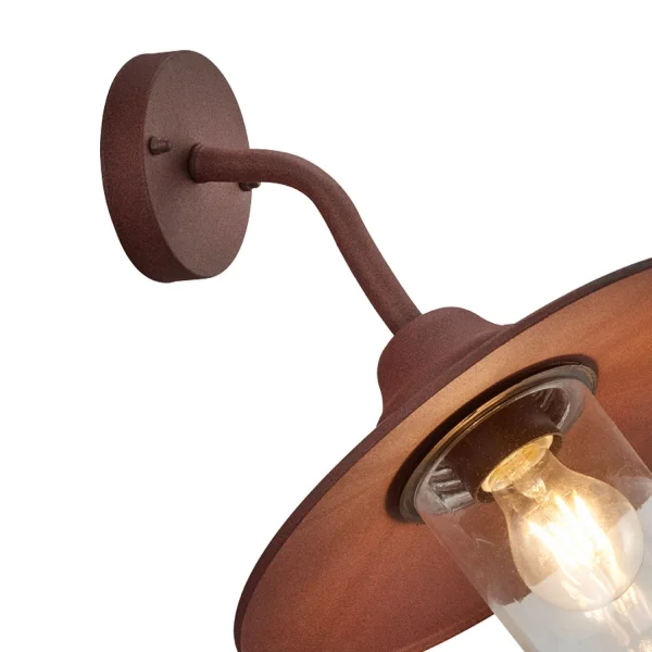 LAMPADA DA PARETE ESTERNA E27 IP44 RUGGINE TULSI