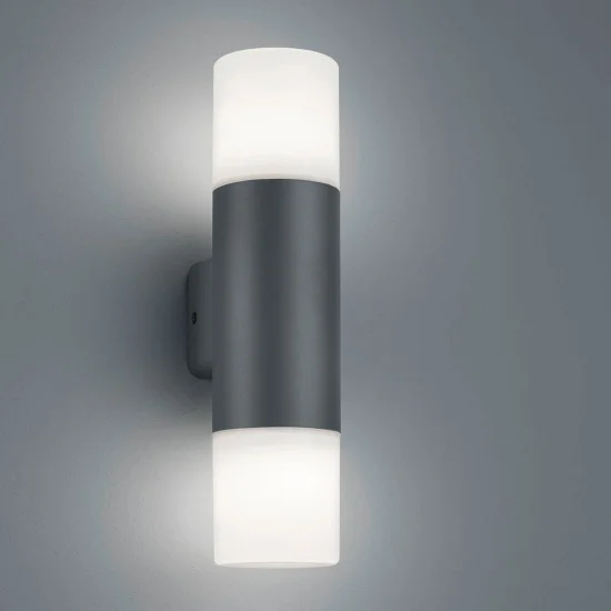 LAMPADA DA PARETE ESTERNA KIAMA 2 LUCI ANTRACITE 2