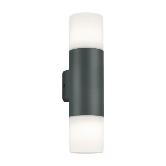 LAMPADA DA PARETE ESTERNA KIAMA 2 LUCI ANTRACITE