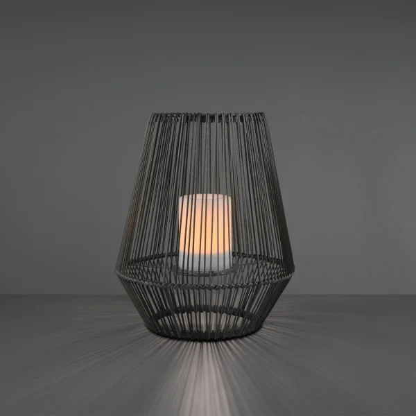 FAROL DE EXTERIOR SMD LED 2 W SOLAR 30 CM NEGRO RIVER