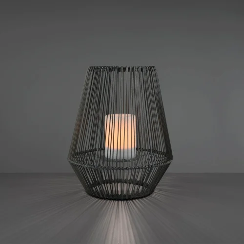 FAROL DE EXTERIOR SMD LED 2 W SOLAR 30 CM NEGRO RIVER