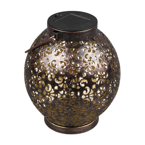 FAROL DE EXTERIOR SOLAR COBRE ANTIGUO CANEK 2