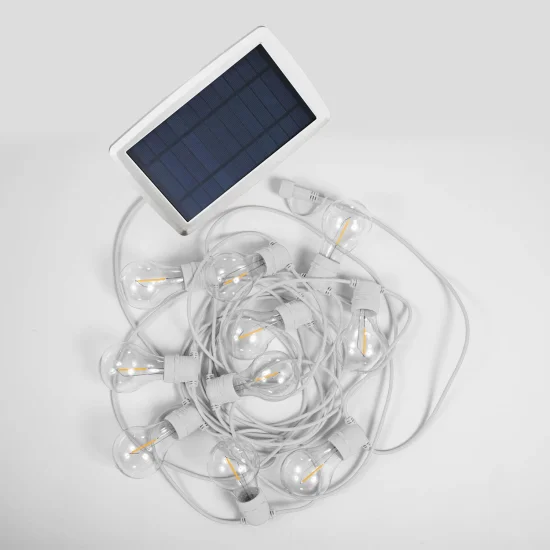 GHIRLANDA SOLARE + BATTERIA RICARICABILE CAVO BIANCO ALLEGRA NEWGARDEN 2