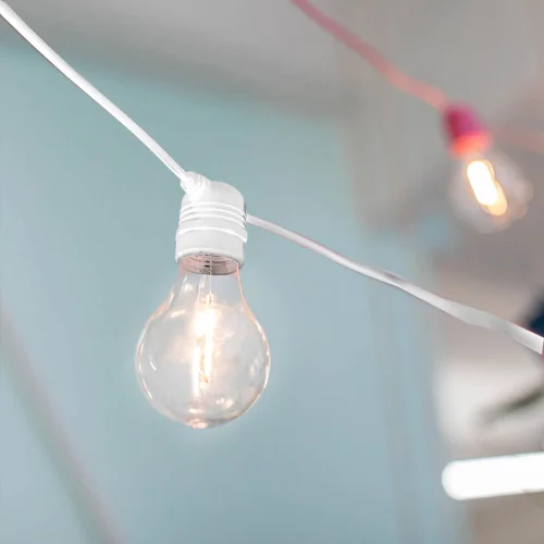 GHIRLANDA SOLARE + BATTERIA RICARICABILE CAVO BIANCO ALLEGRA NEWGARDEN