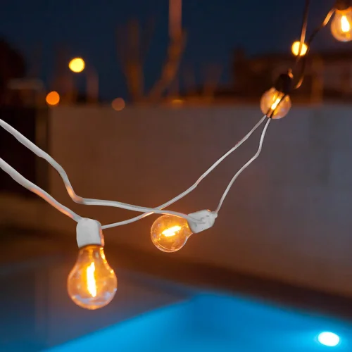 GHIRLANDA SOLARE + BATTERIA RICARICABILE CAVO BIANCO ALLEGRA NEWGARDEN