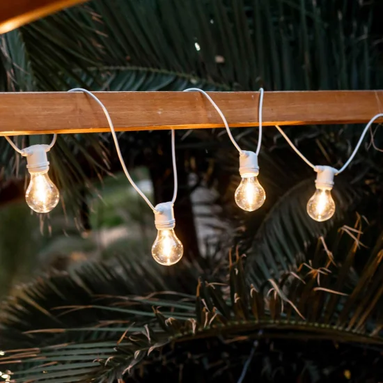 GHIRLANDA SOLARE + BATTERIA RICARICABILE CAVO BIANCO ALLEGRA NEWGARDEN