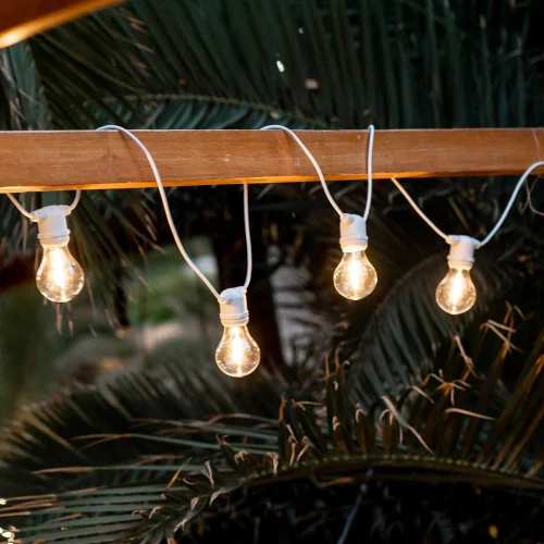 GHIRLANDA SOLARE + BATTERIA RICARICABILE CAVO BIANCO ALLEGRA NEWGARDEN