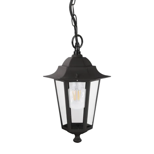 LAMPADA A SOSPENSIONE ESTERNA ESAGONALE NERA