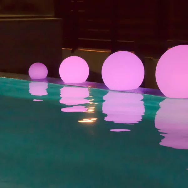 LAMPADA ESTERNA SFERICA SOLARE BULY 20 + BATTERIA RICARICABILE + RGB GALLEGGIANTE