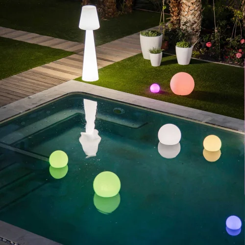 LAMPADA SOLARE SFERICA ESTERNA BULY 30 + BATTERIA RICARICABILE + RGB GALLEGGIANTE