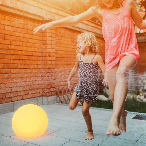 LAMPE SOLAIRE SPHÉRIQUE D'EXTÉRIEUR BULY 50 + RGB + RGB + BATTERIE RECHARGEABLE