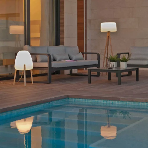 LÁMPARA DE PIE EXTERIOR ROCKET 70 IN&OUT CABLE JUTE