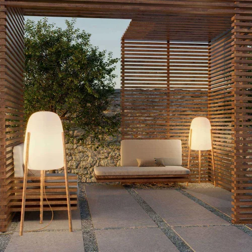 LÁMPARA DE PIE EXTERIOR ROCKET 145 IN&OUT CABLE JUTE