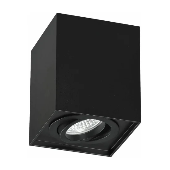 SPOT SUPERFICIE INCLINABILE NERO GU10 QUADRATO