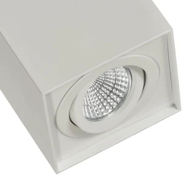 FARETTO A SUPERFICIE INCLINATA BIANCO GU10 QUADRATO