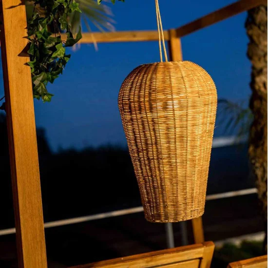 LÁMPARA COLGANTE EXTERIOR SIN CABLE SAONA 50 BATERIA RECARGABLE