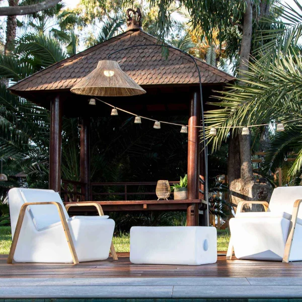 LAMPADA DA TERRA AD ARCO SENZA FILI NIZA BATTERIA RICARICABILE