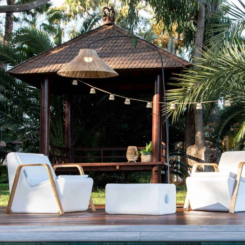 LAMPADA DA TERRA AD ARCO SENZA FILI NIZA BATTERIA RICARICABILE