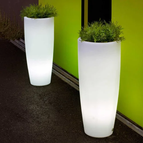 MACETERO BAMBU ESTERNO 90CM LED LUCE CAVO FREDDO
