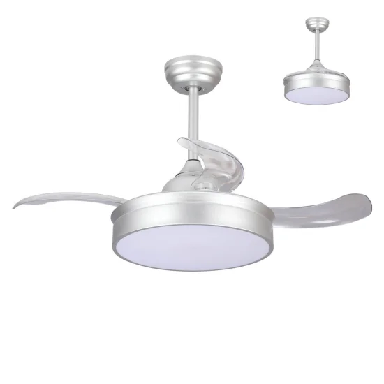 REGOLABILE PIEGHEVOLE ARGENTO RICHMOND LED VENTILATORE SOFFITTO