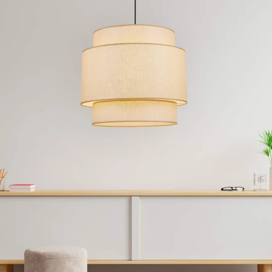 LAMPADA DA SOFFITTO Ø 50 CM x 155 CM RATTAN E27 SAMANTHA