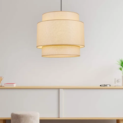 LAMPADA DA SOFFITTO Ø 50 CM x 155 CM RATTAN E27 SAMANTHA