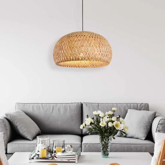 LÁMPARA DE TECHO BAMBÚ GRANDE E27 KAWENA