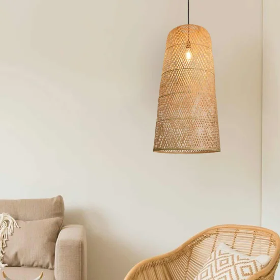 LÁMPARA DE TECHO BAMBÚ MEDIANA E27 MOANA