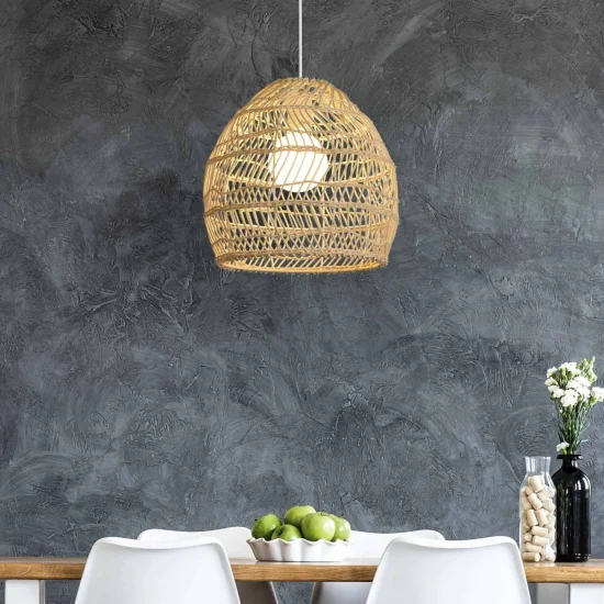 LÁMPARA DE TECHO RATTAN PEQUEÑA E27 INOA